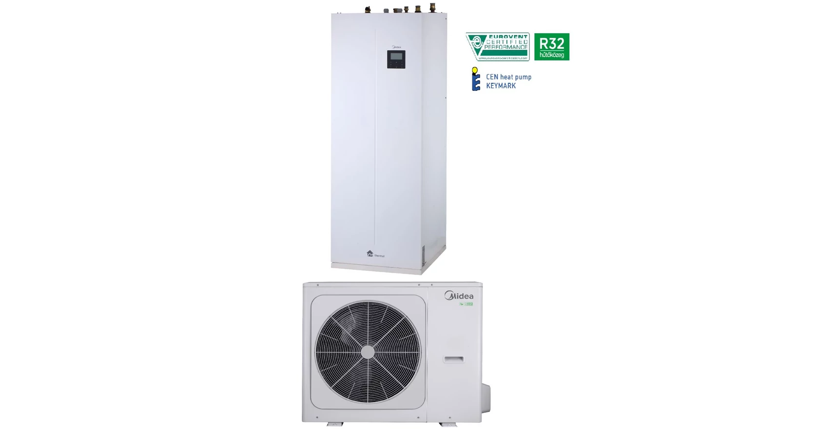 Midea MHA-V12W/D2N8-B-IWT240 M-thermal osztott hőszivattyú (R32, 12 kW ...