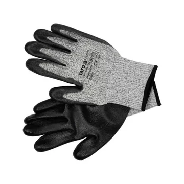 YATO YT-74772 Munkavédelmi kesztyű vágásbiztos PU mártott 10-es 