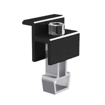 Enerack fekete szélső lefogató (EPH lemezzel) minden tetőtípushoz (30-35mm állítható)