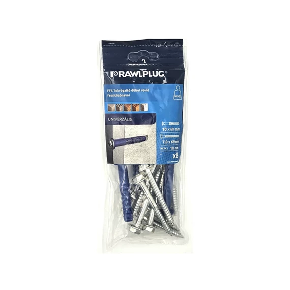 Rawl FFS 10x50 peremes dübel, HLF peremes csavarral (TORX) (8db/csomag)
