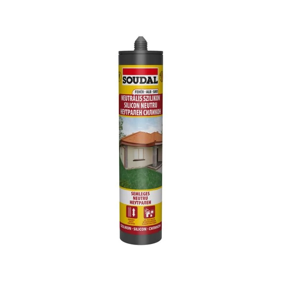 SOUDAL Neutrális szilikon-fehér/280ml