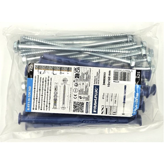 Rawl FF1 10x240-as peremes dübel, HLF peremes csavarral (TORX) (vásárolható: csak 25 db-os kiszerelés)