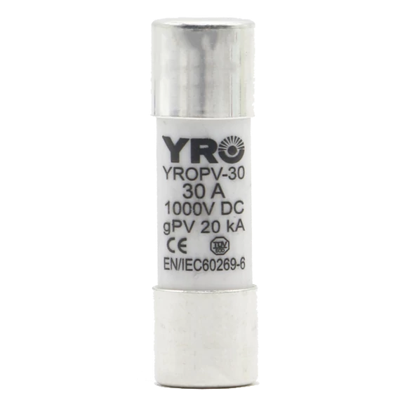 YRO biztosíték betét 10x38, 20A, 1000V DC