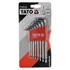 Kép 2/2 - YATO YT-05123 Gömbfejű Torx kulcs készlet 8 részes CrV T9-T40