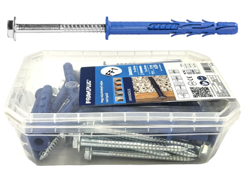Rawl FF1 10x100-as peremes dübel, HLF peremes csavarral (TORX) (16db/csomag)