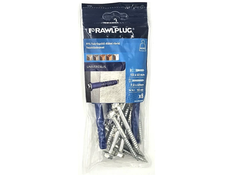 Rawl FFS 10x50 peremes dübel, HLF peremes csavarral (TORX) (8db/csomag)