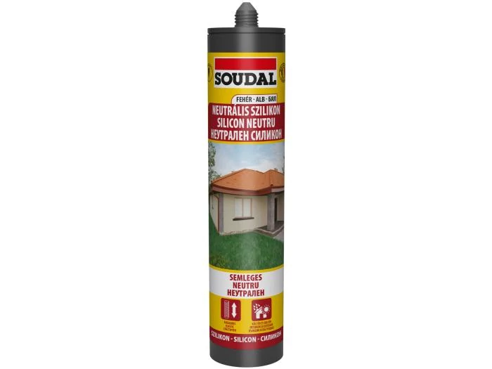 SOUDAL Neutrális szilikon-fehér/280ml
