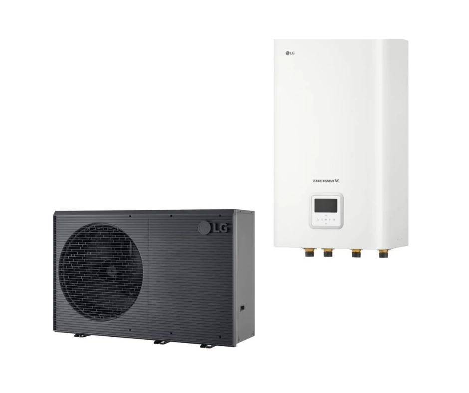 LG HM121HF Therma V monoblokk hőszivattyú hidromodul egységgel (R290, 12kW, 1 fázis)