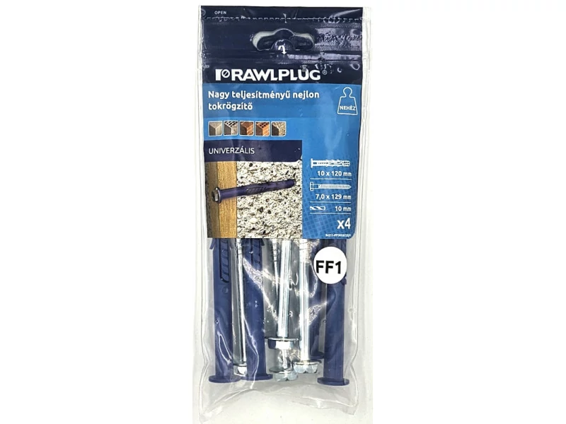 Rawl FF1 10x100 peremes dübel, HLF peremes csavarral (TORX) (6db/csomag)