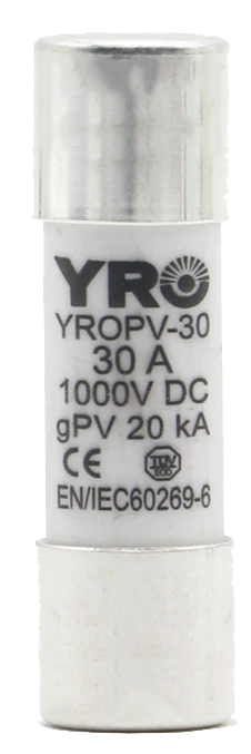 YRO biztosíték betét 10x38, 20A, 1000V DC