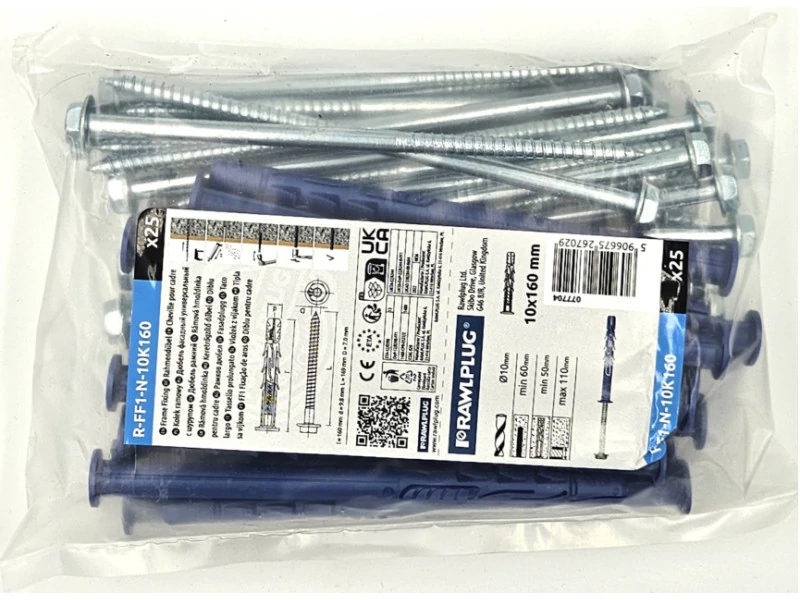 Rawl FF1 10x200-as peremes dübel, HLF peremes csavarral (TORX) (vásárolható: csak 25 db-os kiszerelés)