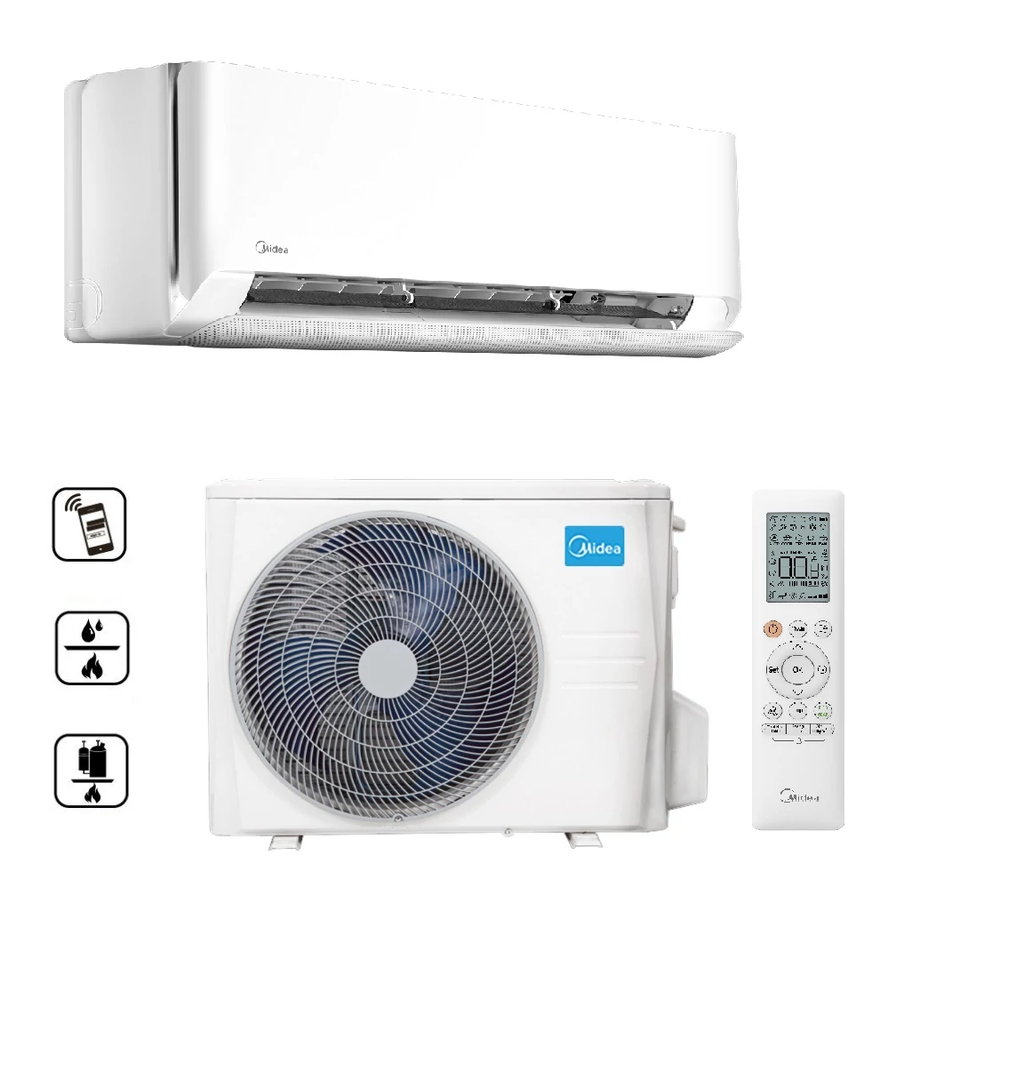 MIDEA BreezeleSS E split klíma szett MCB-12-SP (R32, 3,5kW)